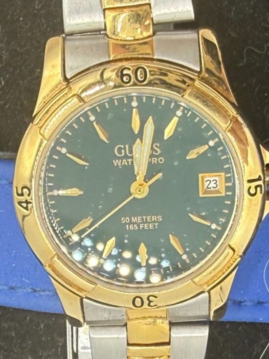 GUESS Two Tone Watch Gold Silver Bracelet Date Dial Water Resistant main image 14